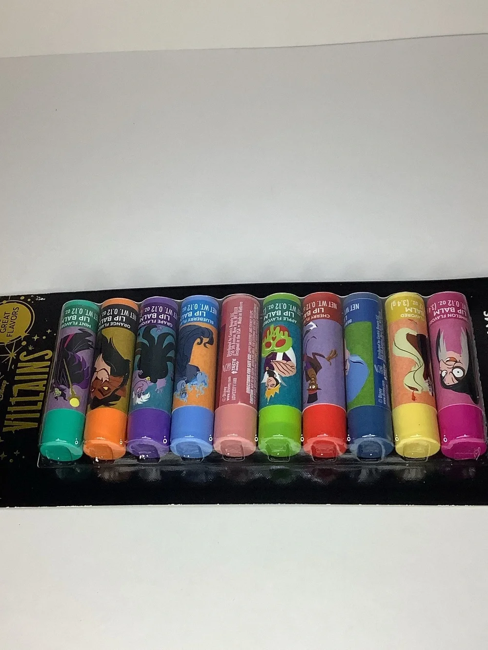 Disney Villains 10 Flavored Lip Balm Set By Taste Beauty